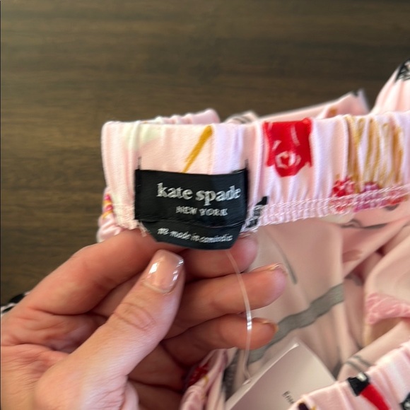 Kate Spade Pink Floral Print Pajama Set - Picture 4 of 4